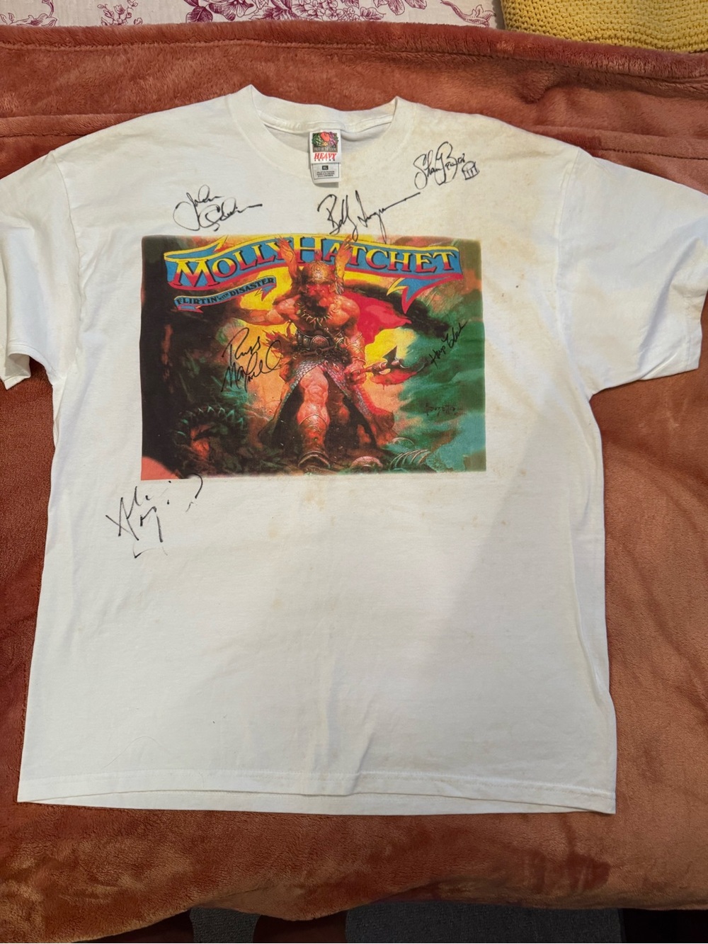 White Graphic Band T-Shirt
